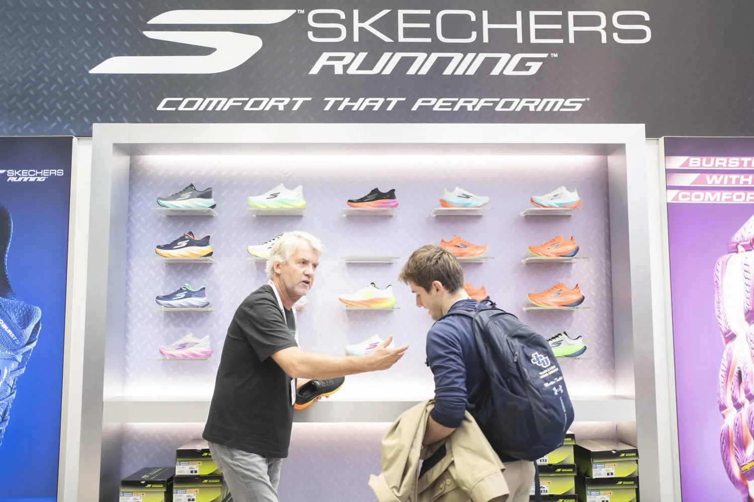 Skechers showcasing their brand